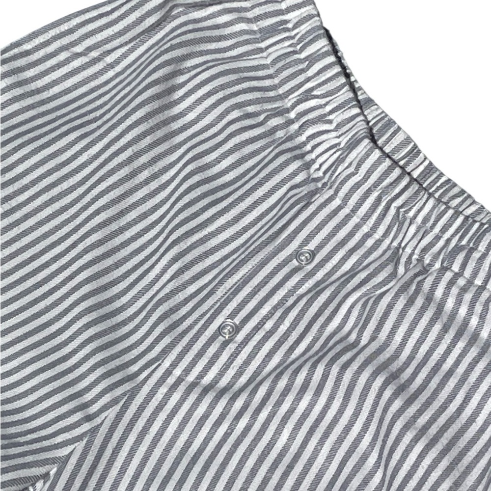 Sincerely Jules Gray and White Pocketed Striped Pants